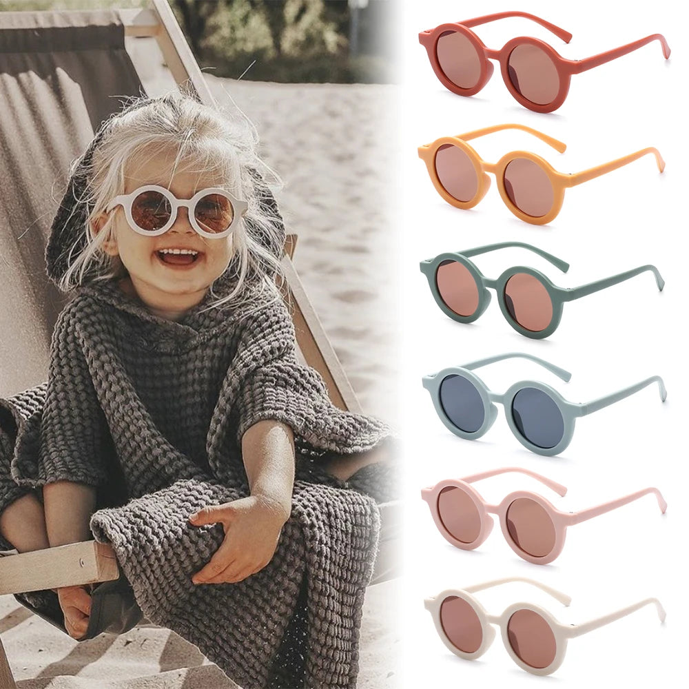 UV 400 Protection Kids Sunglasses round Frame Toddler Sunglasses Beach Protection Glasses Eyewear for Children Sun Glasses