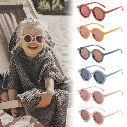 UV 400 Protection Kids Sunglasses round Frame Toddler Sunglasses Beach Protection Glasses Eyewear for Children Sun Glasses