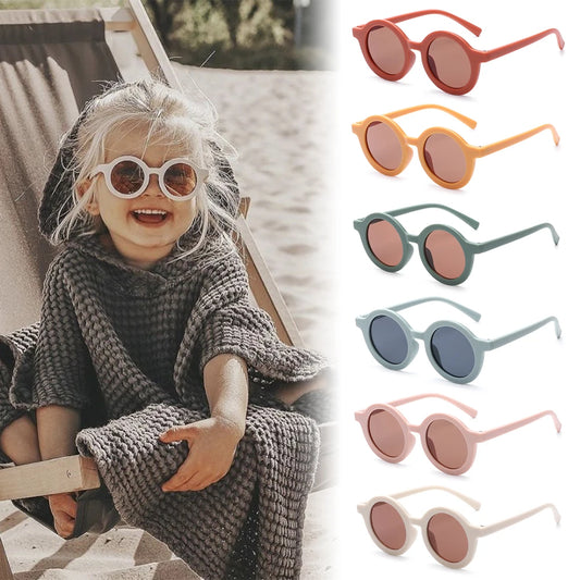 UV 400 Protection Kids Sunglasses round Frame Toddler Sunglasses Beach Protection Glasses Eyewear for Children Sun Glasses